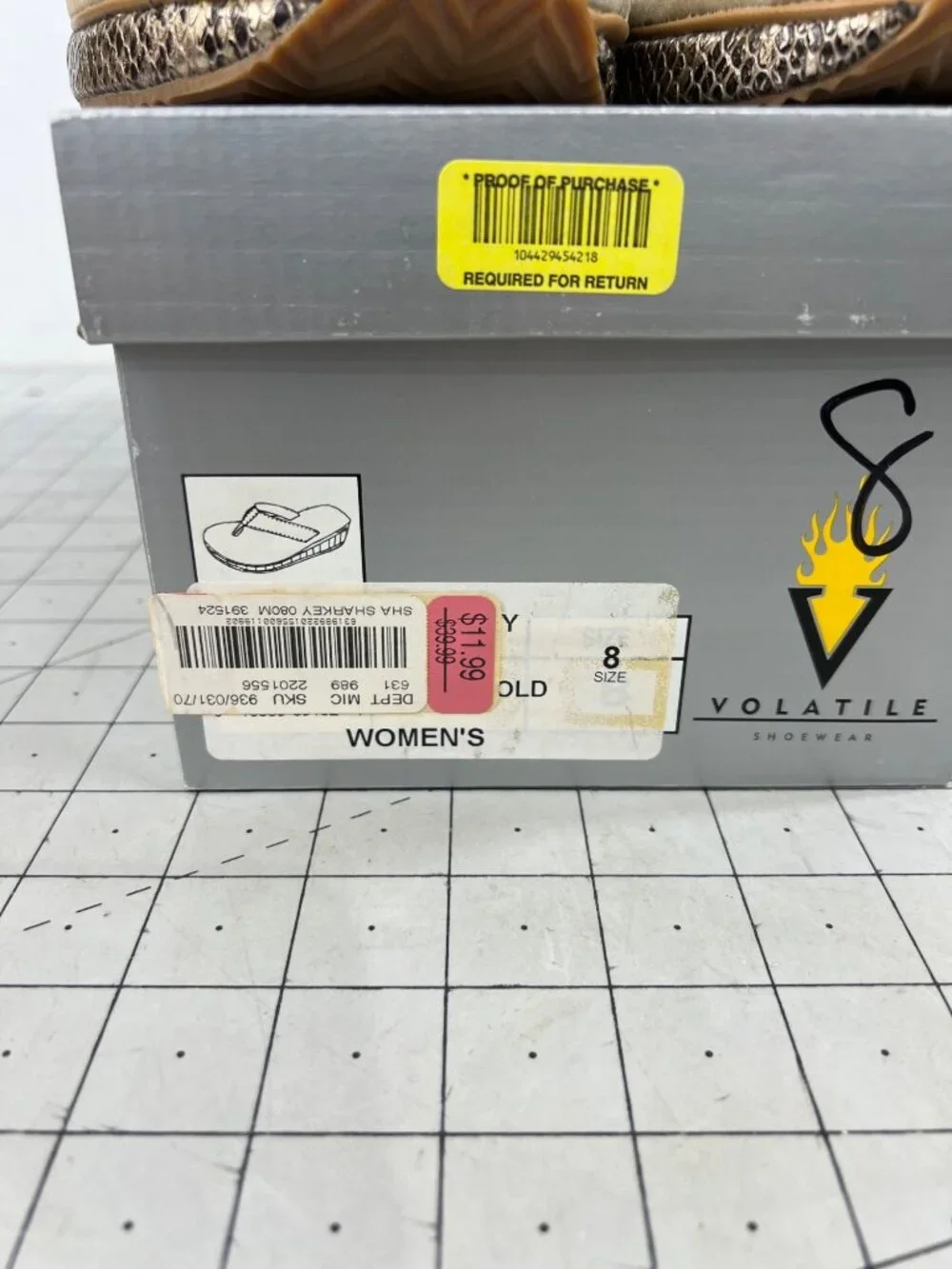 Volatile Women’s Rhinestone-Embellished Wedge Sandals Size 8 Snake Print Platfor - Picture 3 of 6